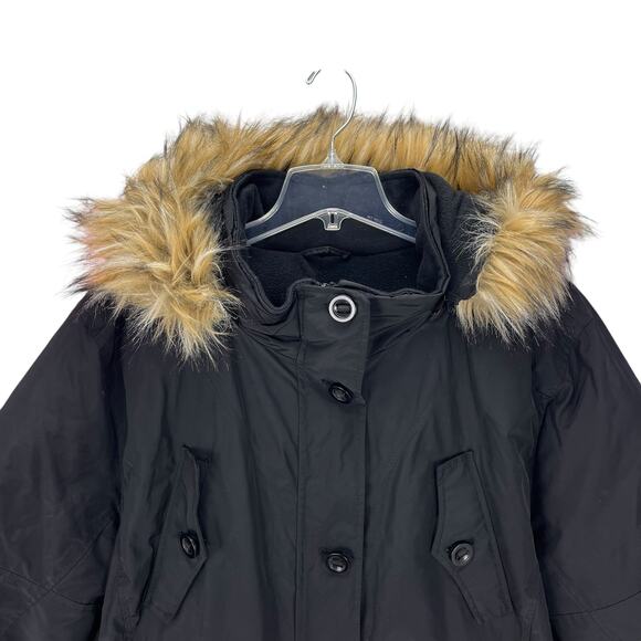 NWT $148 ROCA WEAR CLASSIC Women's HOODED PARKA Faux Fur Trim Black PLUS SIZE 3X - Picture 4 of 8